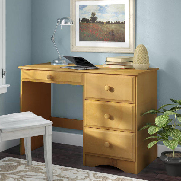 Light Wood Desk 1 It includes three shelves a retractable keyboard